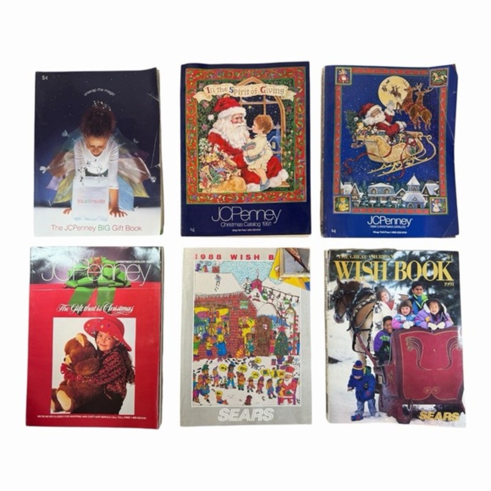 Lot Of 6 Vintage JCPenney Sears Christmas Catalog 1988 1990 1991‎ 1994 2000